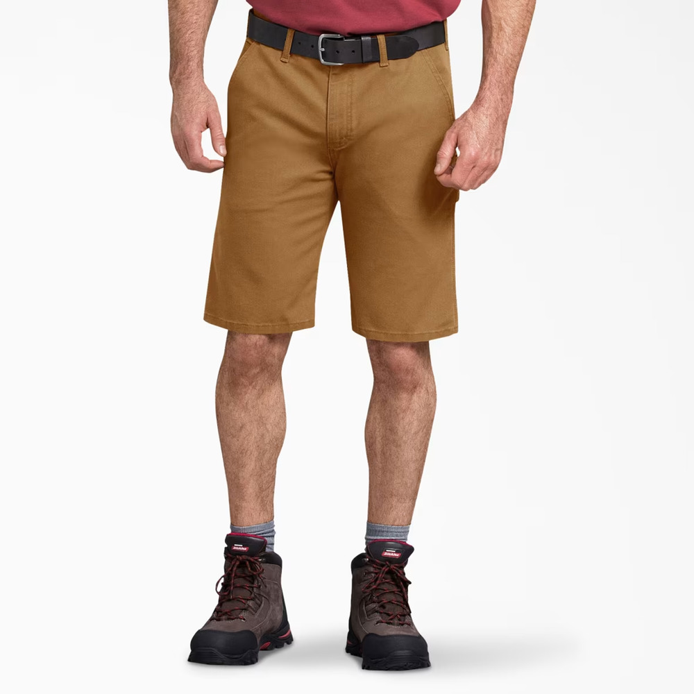 Men's Dickies FLEX Tough Max Duck Carpenter 11" Shorts - Stonewashed Brown 42